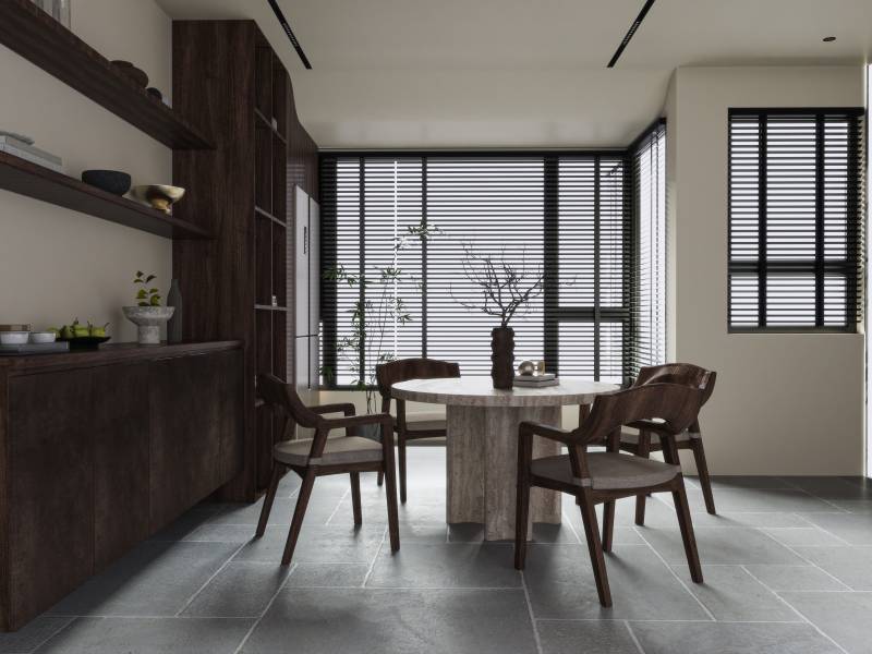 Dallage en pierre naturelle calcaire Avallon gris vieilli en format Opus Versailles