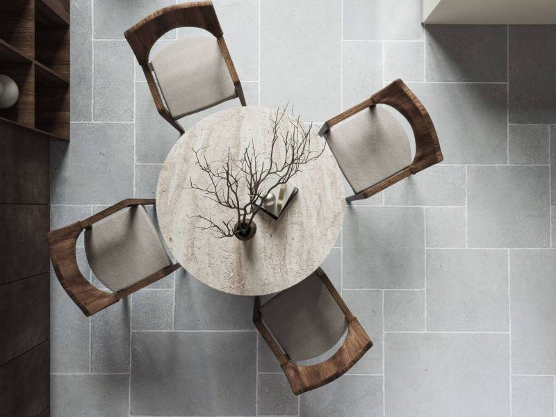 A wabi sabi style house in Bel Air, Los Angeles, California, with natural Moroccan stone cladding at a very attractive price