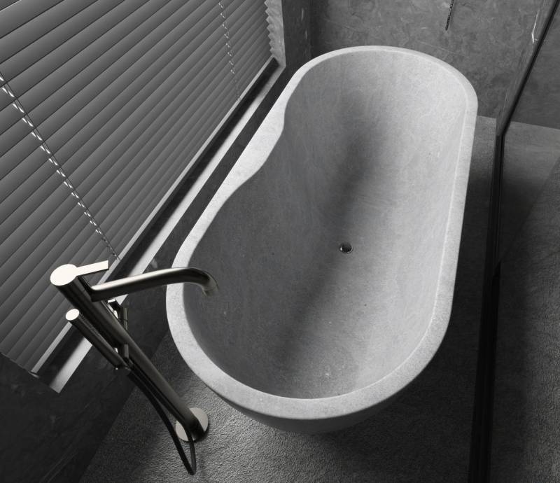 baignoire sur mesure en pierre naturelle